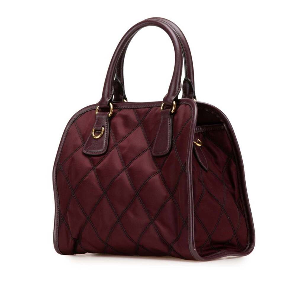 PRADA Purple Leather Shoulder Bag - Picture 2 of 10
